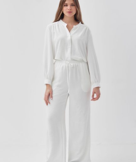 Camisa Cuello Redondo Crepe
