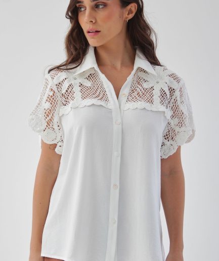 Camisa Combinada Crochet